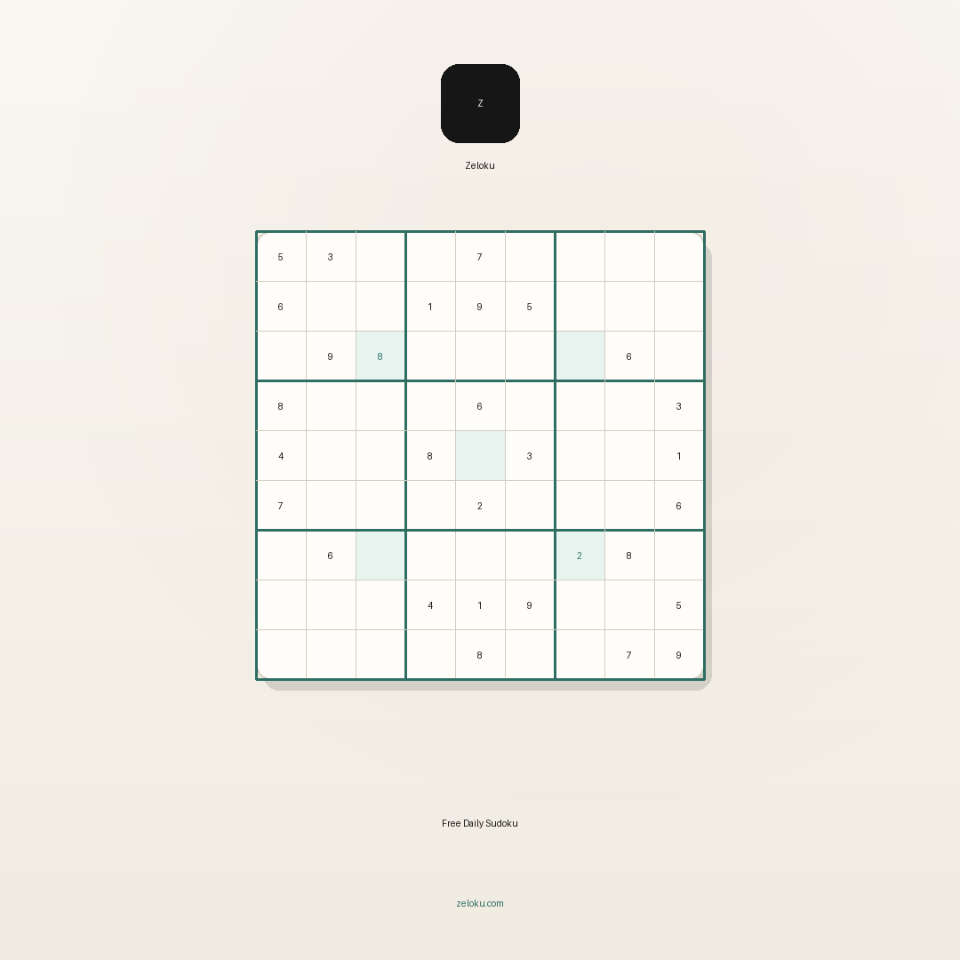Zeloku brand mark with Sudoku board